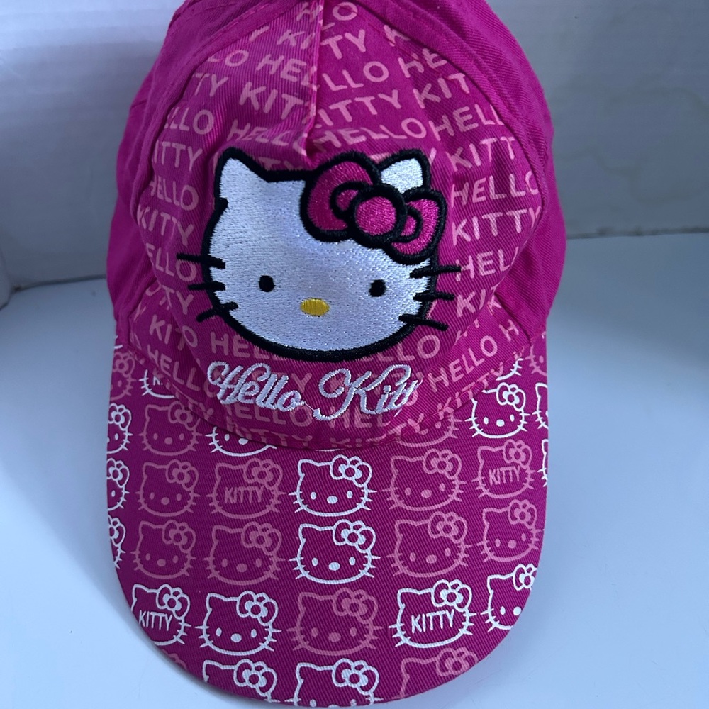 Hello Kitty Pink Cap with embroidered hello kitty face ONE SIZE